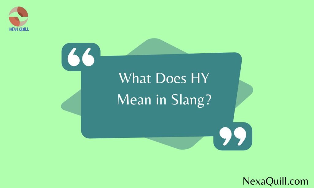 What Does HY Mean in Slang