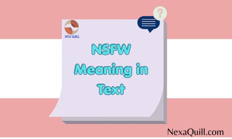 NSFW Meaning in Text